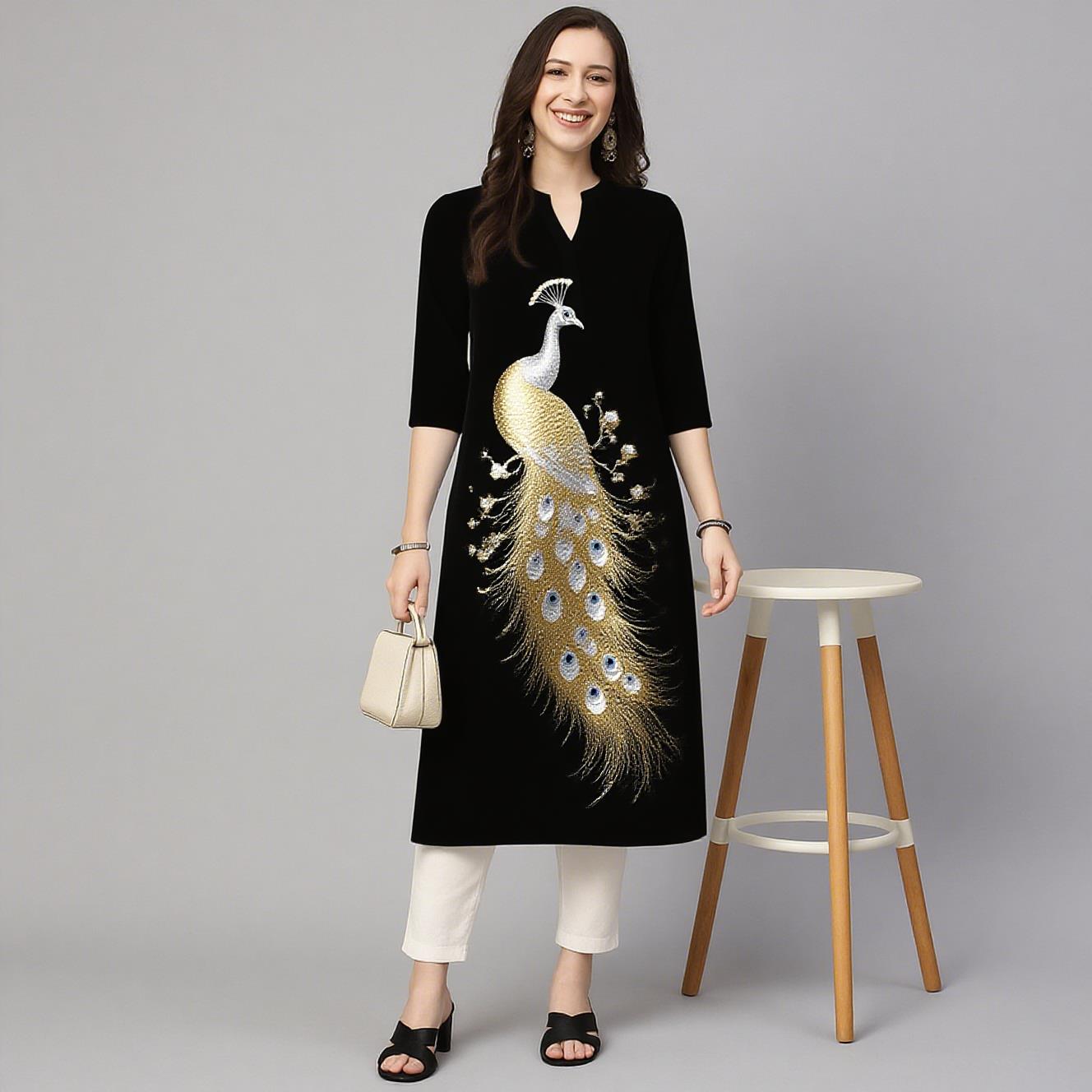 Peacock Women's Kurt Casual Fa - огляд і ціна Ethnic Fashion Kurtis