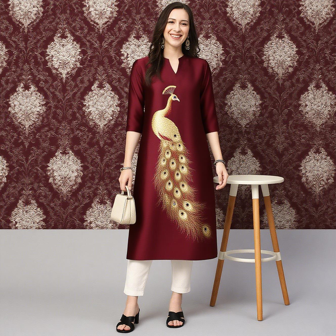 Peacock Women's Kurt Casual Fa - огляд і ціна Ethnic Fashion Kurtis