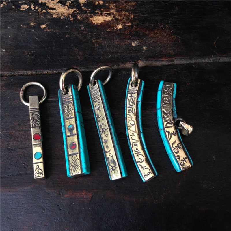 Tibetan Mantras Amulet Charms  - огляд і ціна Ethnic Fashion Com