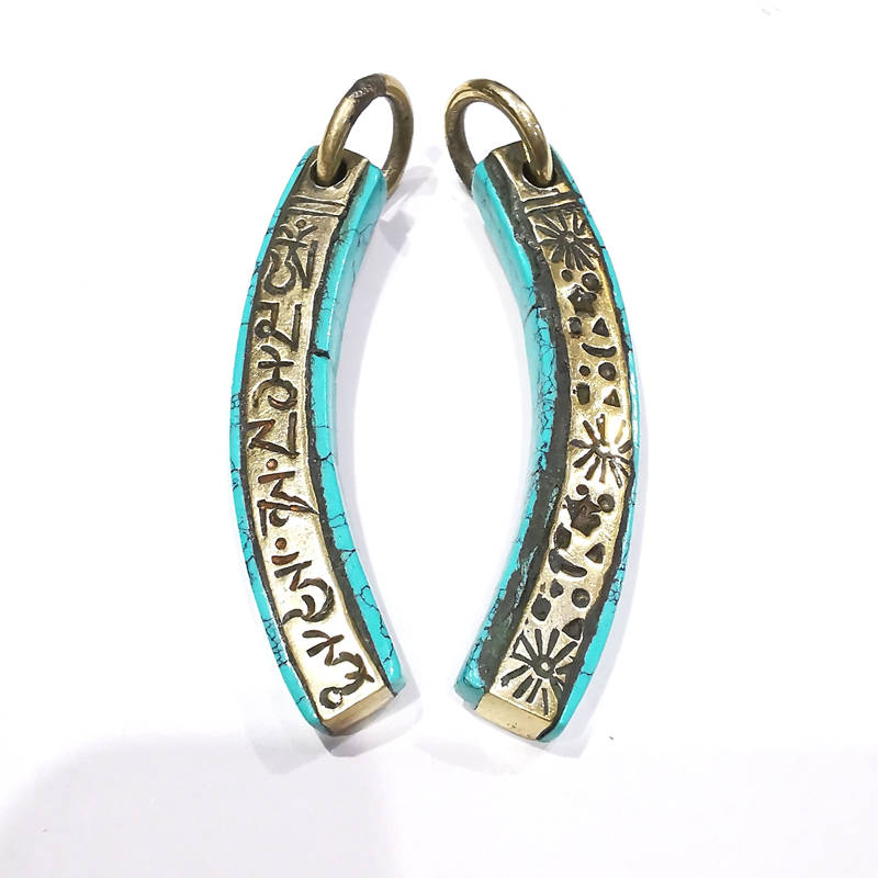 Tibetan Mantras Amulet Charms  - огляд і ціна Ethnic Fashion Com