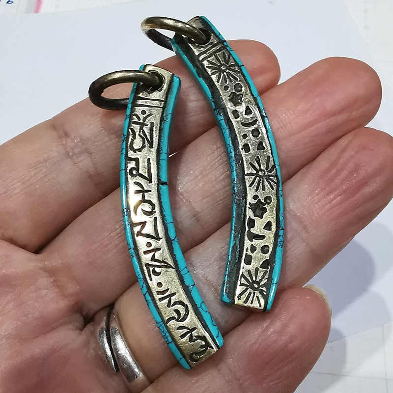 Tibetan Mantras Amulet Charms  - огляд і ціна Ethnic Fashion Com
