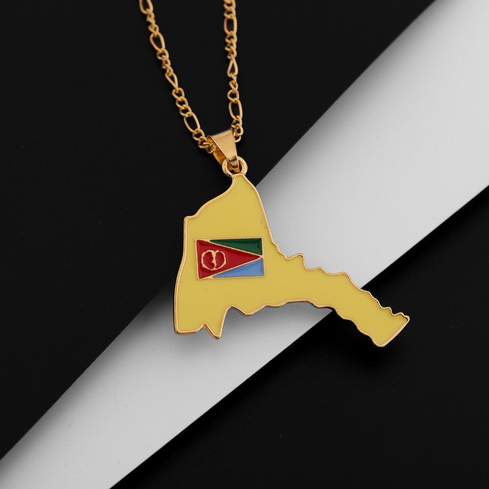 Exquisite Eritrea Map Pendant  - огляд і ціна Men'S Ethnic Fashion Trends