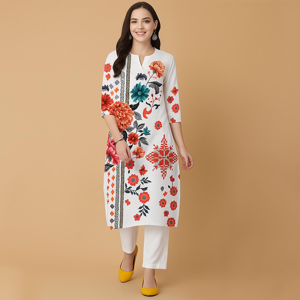 Muslim Flowers Kurt Christmas  - огляд і ціна Ethnic Fashion Kurtis