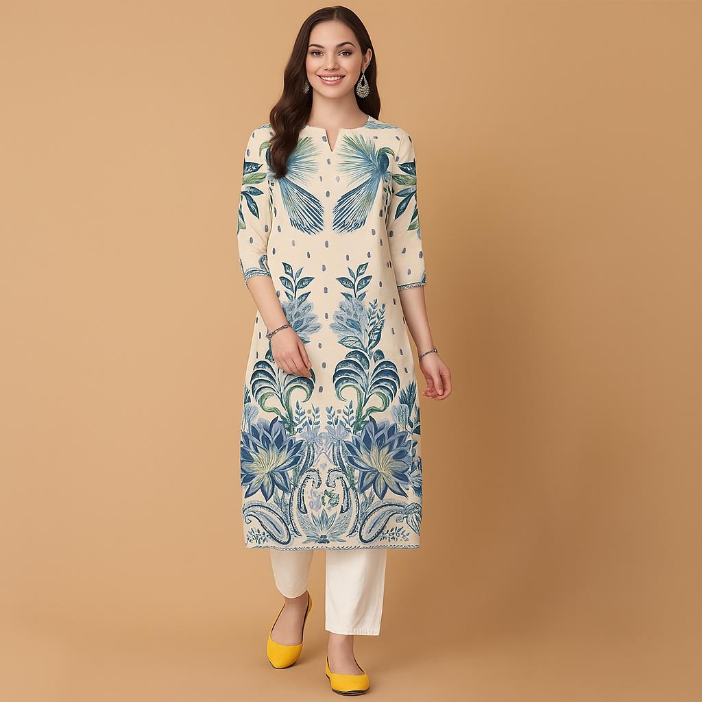 Muslim Flowers Kurt Christmas  - огляд і ціна Ethnic Fashion Kurtis
