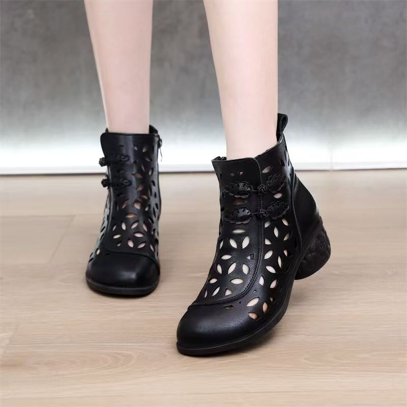 Women's Leather Hollow Out Blo - огляд і ціна Ethnic Outfit