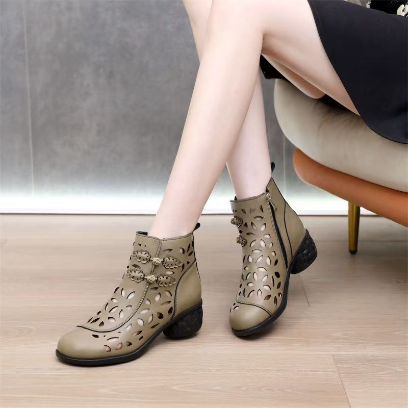 Women's Leather Hollow Out Blo - огляд і ціна Ethnic Outfit