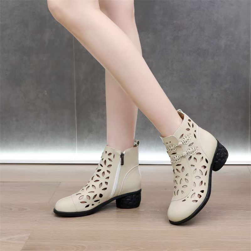 Women's Leather Hollow Out Blo - огляд і ціна Ethnic Outfit