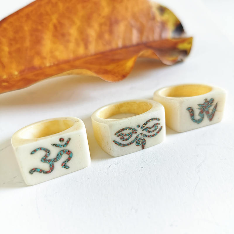 Tibetan Amulet Symbols Ring fo - огляд і ціна Ethnic Fashion Com