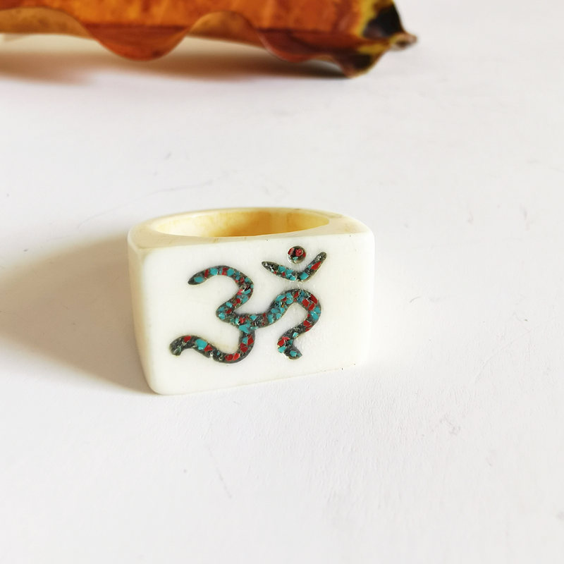 Tibetan Amulet Symbols Ring fo - огляд і ціна Ethnic Fashion Com