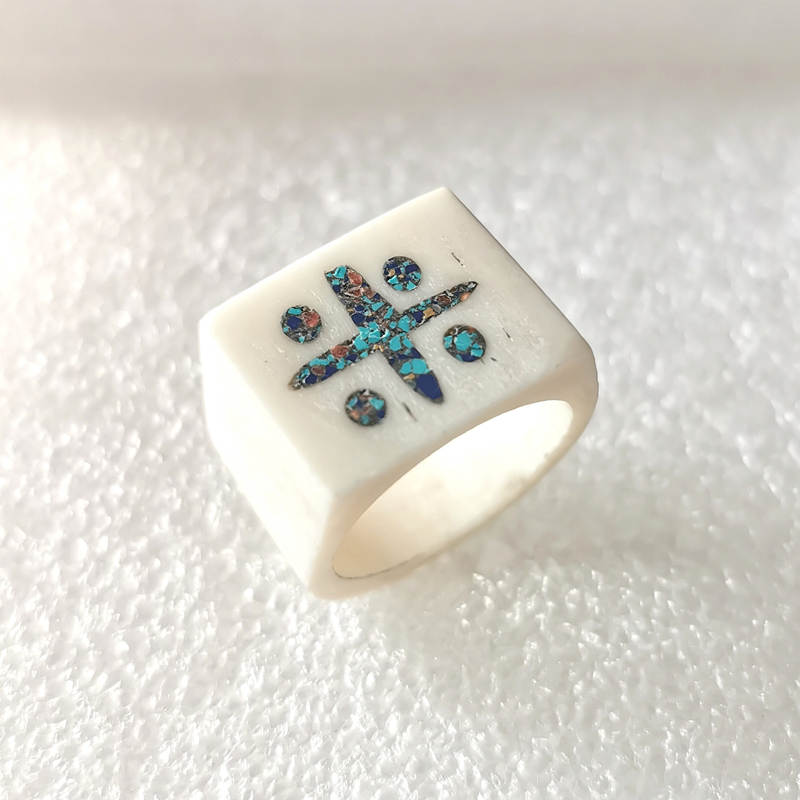 Tibetan Amulet Symbols Ring fo - огляд і ціна Ethnic Fashion Com