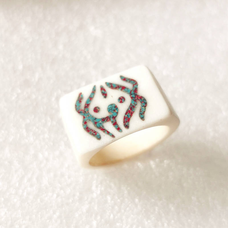 Tibetan Amulet Symbols Ring fo - огляд і ціна Ethnic Fashion Com