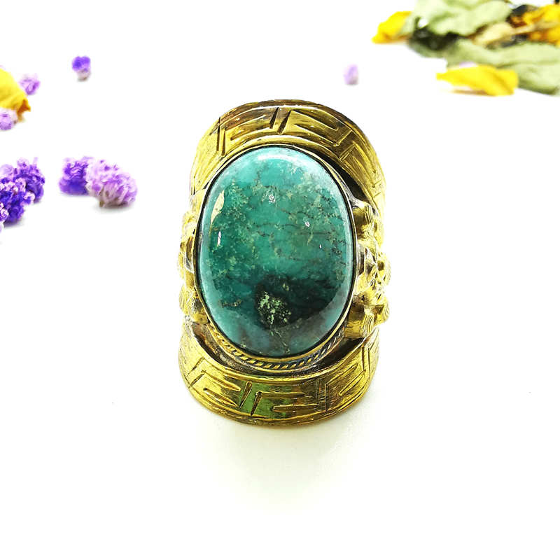 Tibetan Big Rings for Man Gold - огляд і ціна Ethnic Fashion Com
